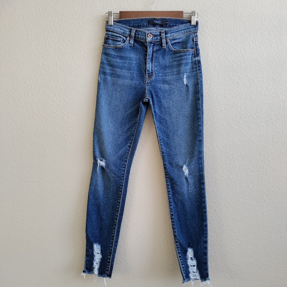 HUDSON Jean Women's Barbara High Waist Blue Super Skinny Stretch Size 25